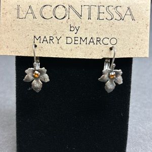 Pewter Leaf Earrings